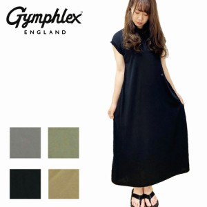 Gymphlex 【ジムフレックス】 リサイクルポリエステルジャージー フレンチスリーブ ロングワンピース Ladys 