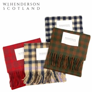 W.J.HENDERSON SCOTLAND 【ダブルジェイヘンダーソンスコットランド】 チェック マフラー Unisex【WJHA-01】