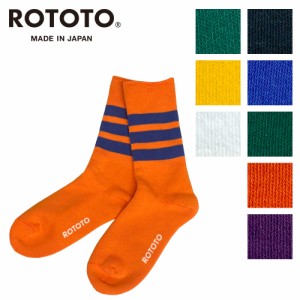 RoToTo 【ロトト】 FINE PILE STRIPED CREW SOCKS (メンズ・レディース)【R1399】