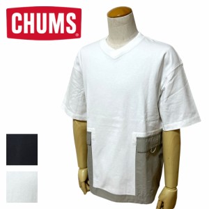 CHUMS チャムス Heavy Weight Side Pocket V Neck T-Shirt ヘビーウエイトサイドポケットブイネックTシャツ メンズ CH01-2359