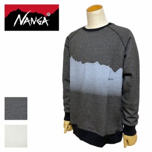 NANGA 【ナンガ】 ECO HYBRID RIDGE LINE PRINT SWEATSHIRT/エコハイブリッドリッジラインプリントスウェットシャツ Mens【N1JK】