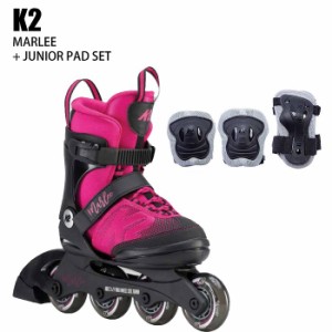 K2 ケーツー インラインスケート ジュニア MARLEE マーリー MAGENTA + ジュニアパッドセット I190200201 子供 国内正規品
