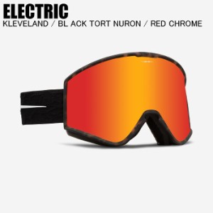 ELECTRIC エレクトリック KLEVELAND クリーブランド BLACK TORT NURON RED CHROME 24KBR ゴーグル スノボ スノーボード