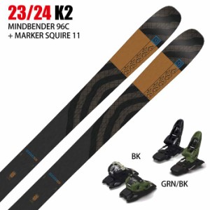 [スキー2点セット]ケーツー スキー板 2024 K2 MINDBENDER 96 C + 24 MARKER SQUIRE 11 100mm ビンディングセット 23-24