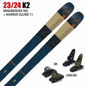 [スキー2点セット]ケーツー スキー板 2024 K2 MINDBENDER 90 C + 24 MARKER SQUIRE 11 100mm ビンディングセット 23-24