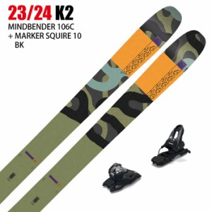 [スキー2点セット]ケーツー スキー板 2024 K2 MINDBENDER 106 C + 24 MARKER SQUIRE 10 100mm ビンディングセット 23-24