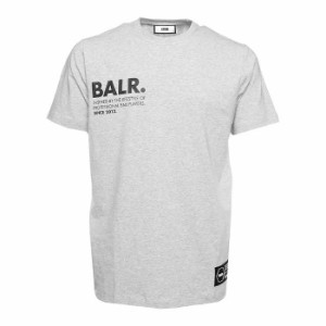 BALR. ボーラー BALR. LIFESTYLE STRAIGHT T-SHIRT B10372 GREY HEATHER フットサル ウェアその他