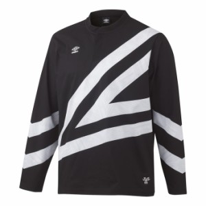 UMBRO アンブロ THE THIRD グラフィック長袖プラクティスシャツ UUUWJB52 BLK ブラック サッカー サッカーウェア