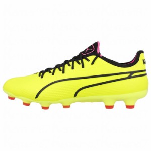 PUMA プーマ プーマ キング アルティメット HG/AG 10756406 06 エレクトリックライム/プーマブラック/ポイズンピンク サッカー スパイク