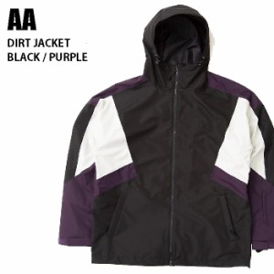 AA ダブルエー ウェア DIRT JACKET 22-23 BLACK/PURPLE メンズ ジャケット スノーボード