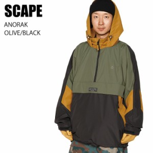 SCAPE エスケープ ウェア ANORAK 22-23 OLIVE/BLACK メンズ レディース ジャケット スノーボード