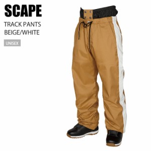 SCAPE エスケープ ウェア TRACK PANTS 22-23 BEIGE/WHITE メンズ レディース パンツ スノーボード