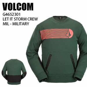 VOLCOM ボルコム ウェア LET IT STORM CREW 22-23 MIL メンズ レディース 撥水 スウェット スノーボード ライトウエア