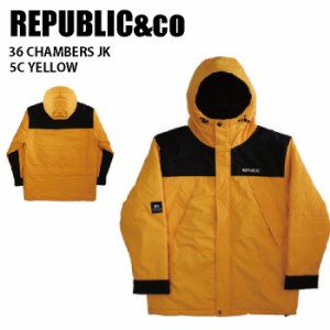 REPUBLIC&CO リパブリック ウェア 36 CHAMBERS JK 23-24 5C YELLOW メンズ ジャケット スノーボード 耐水 撥水 ライトウェア