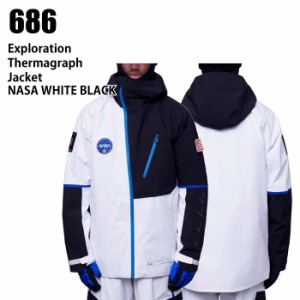 686 シックスエイトシックス ウェア EXPLORATION THERMAGRPH JKT 23-24 NASA WHITE BLACK メンズ ジャケット スノーボード ロクハチ