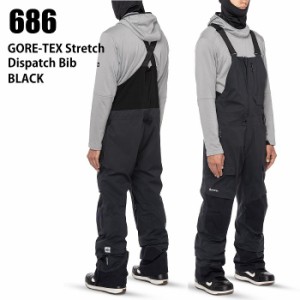 686 シックスエイトシックス ウェア GORE-TEX STRETCH DISPATCH BIB 23-24 BLACK メンズ パンツ スノーボード ロクハチ