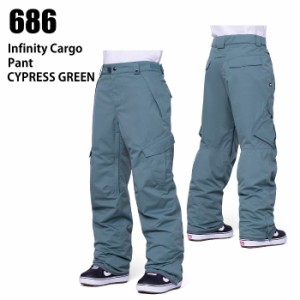 686 シックスエイトシックス ウェア INFINITY INS CARGO PNT 23-24 CYPRESS GREEN メンズ パンツ スノーボード ロクハチ