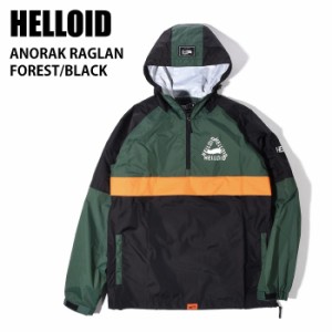 HELLOID ヘルロイド ウェア 22HEL-08 ANORAK RAGLAN 22-23 FOREST/BLACK メンズ ジャケット スノーボード ライトウエア プルオーバー