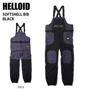 HELLOID ヘルロイド ウェア 22HEL-40 SOFTSHELL BIB PANTS 22-23 BLACK メンズ パンツ ビブ スノーボード ライトウエア