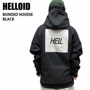 HELLOID ヘルロイド ウェア 22SMH-07 BONDED HOODIE 22-23 BLACK メンズ 耐水 撥水 スウェット パーカー スノーボード ライトウエア