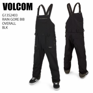 VOLCOM ボルコム G1352403 RAIN GORE BIB OVERALL BLK 23-24 ボードウェア メンズ パンツ ビブ ゴアテックス スノーボード