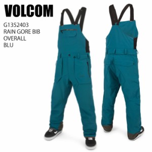 VOLCOM ボルコム G1352403 RAIN GORE BIB OVERALL BLU 23-24 ボードウェア メンズ パンツ ビブ ゴアテックス スノーボード