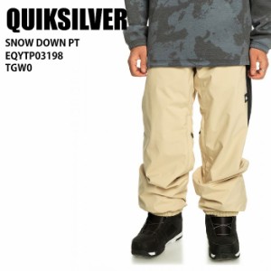 QUIKSILVER クイックシルバー EQYTP03198 SNOW DOWN PT TGW0 23-24 ボードウェア メンズ パンツ スノーボード