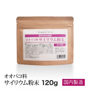 サイリウム粉末（オオバコ）120ｇPlantago ovata 国内製造 送料無料 植物性食物繊維 お試しサイズ サイリウムハスク