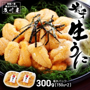 うに ウニ 塩水うに 【 岩手県産 生うに 300g（150g×2） 】 6月以降発送予定 塩水ウニ 生ウニ 送料無料 無添加 天然 ミョウバン不使用