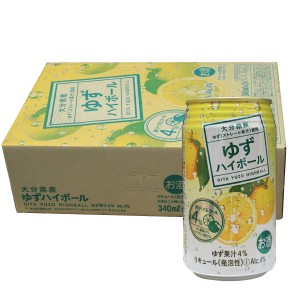 ゆずハイボール 340ml×24本【JAフーズ】【】