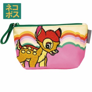 フラット ポーチ お出かけ 小物入れ キャラクター マチあり ZFP1 スケーター ディズニー disney Disney レトロ バンビ bambi Bambi 女の