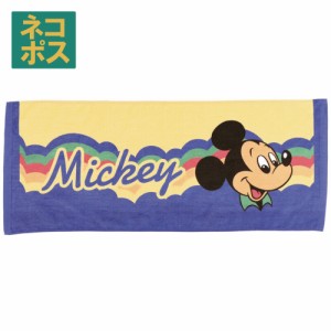 フェイス タオル 34×83cm キャラクター 子供 TOF80 スケーター ディズニー レトロ ミッキーマウス ミッキー 男の子 女の子 Disney【タオ