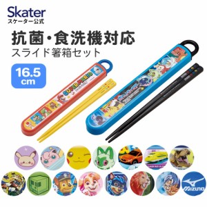 お箸セット 食洗器対応 箸入れ 抗菌 カトラリー お弁当 箸 skater 子供 箸ケース スケーター ABS2AMAG ポケットモンスター  パウパトロー