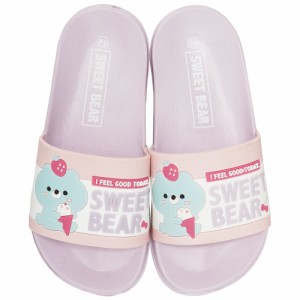 キッズ シャワー サンダル 19cm 19 子供 こども かわいい 夏 海 ビーチ スケーター skater SDSH19 Sweet Bear クマ くま 女の子 女子【プ