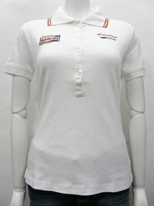 [GAS/HONDA]ガス/ホンダ レディース ポロシャツ548589-181563-0001-WHITE-M-Tシャツ(新品  正規品)