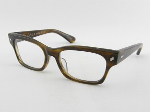 [tsetse×甚六作] TCL-003-4 メガネフレーム 茶色 上品 ウェリントン ツェツェ 高級 度付可 シック ブラウン 新品  眼鏡 レトロ めがね 