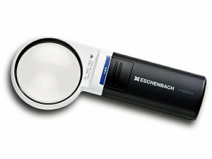 [ESCHENBACH] エッシェンバッハ1511-41 LED ワイドライトルーペ 拡大鏡 4倍 60mm 丸型 ラウンド 新聞 虫めがね ギフト 敬老 新品 LEDライ