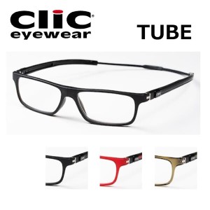 クリックリーダー  チューブ CliCreaders TUBE  老眼鏡 シニアグラス　芸能人愛用の老眼鏡 首からかけられる 度数も選べる   安心マグネ