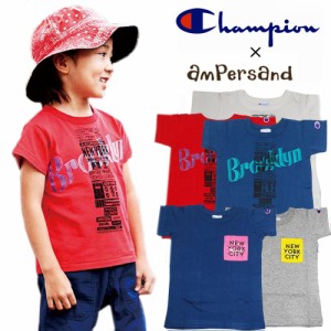 Tシャツ キッズ 半袖 チャンピオン×アンパサンド Champion × ampersand FOインターナショナル バスケTシャツ USA 男の子 女の子 子供 