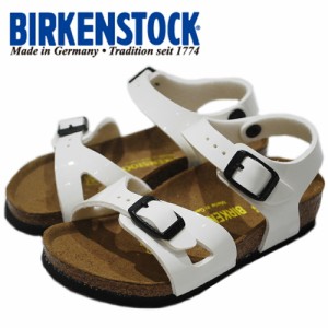 キッズ サンダル ビルケンシュトック リオ 15-22cm 【国内正規品】 BIRKENSTOCK RIO BF DESERT SOIL BROWN BIRKO-FLOR KIDS PATENT WHITE