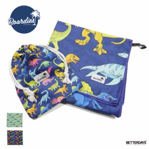 バスタオル ボディタオル キッズ ユニセックス メンズ レディース Boardies ボーディーズ KIDS VIBRANT DINO ROBOTS TOWEL 恐竜 ロボット