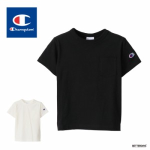 チャンピオンキッズ Tシャツ ショートスリーブポケットTシャツ 半袖 ジュニア 子ども 子供服 Champion Kids T-Shirt 男の子 女の子 子供 