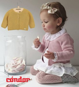 カーディガン コンドル ベビー ガータースティッチカーディガン 赤ちゃん 防寒 女の子 GARTER STITCH CARDIGAN 