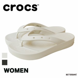  サンダル レディース クロックス CROCS ユニセックス クラシック プラットフォーム フリップ ウィメンズ【国内正規品】22-25cm