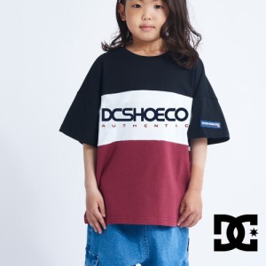 Tシャツ キッズ 男の子 DCシューズ 23 KD THREE BLOCK SS ワイドフィット Tシャツ 半袖 120-160cm