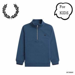 ハーフジップ スウェット キッズ  フレッドペリー  SY3574 KIDS TIPPED HALF ZIP SWEATSHIRT 【国内正規品】 FRED PERRY