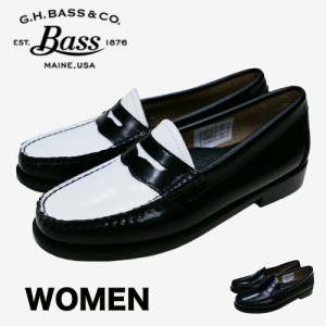 ローファー レディース コインローファー41010 BLACK LEATHER SOLE ジーエイチバス G.H.BASS 【国内正規品】