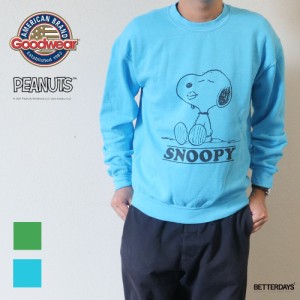 スウェット トレーナー 長袖 グッドウェア ピーナッツ スヌーピー  Goodwear  PEANUTS PRINT CREW SWEAT  【国内正規品】