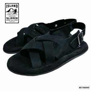 サンダル メンズ アイランドスリッパ バックストラップ SUEDE LEATHER WEAVE WITH BACK STRAP 25-29cm 【国内正規品】 ISLAND SLIPPER