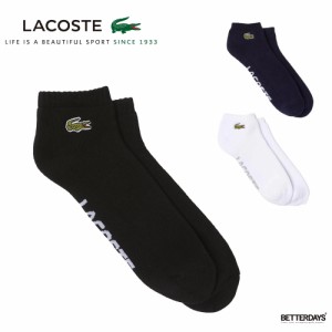 靴下 ラコステ スポーツ メンズ  ユニセックス ネームジャカード くるぶし丈ソックス【国内正規品】 LACOSTE SPORT